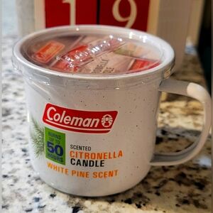 Coleman Citronella Tin Candle White Pine Scent 10.2 oz